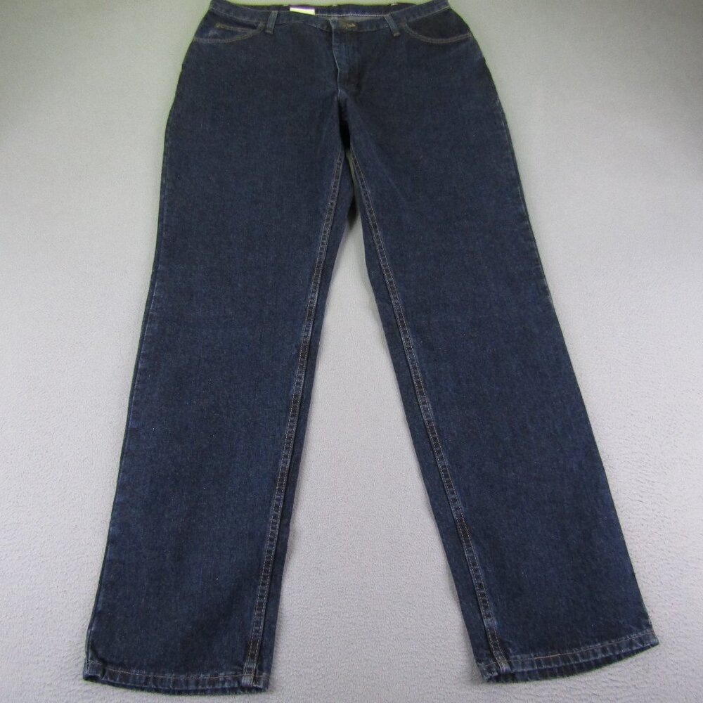 Vintage Wrangler Jeans Womens 18x34 Blues Easy Fit Denim Low Rise Tapered NEW